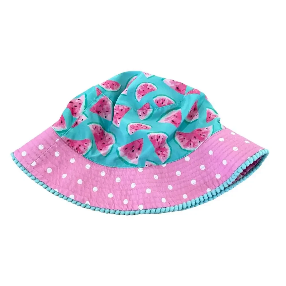 Matilda Jane Enchanted Garden Shady Sunny Reversible Hat L Flamingo Watermelon
